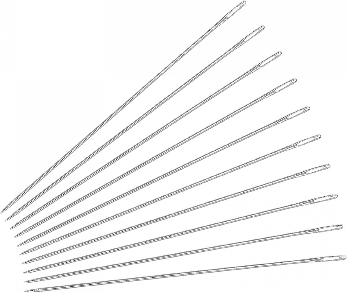 LinkMejor Beading Needles Fine Thin Long Straight Sewing Embroidery Threads Stainless Steel 1.57 Inch 100Pcs
