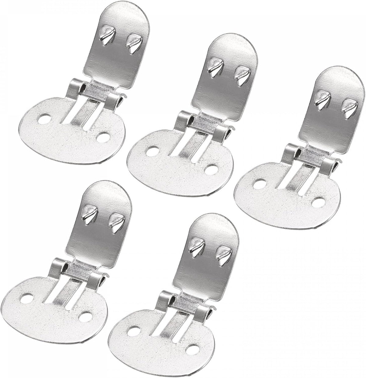 LinkMejor Blank Shoe Clips 31mm x 19.5mm Iron for DIY Crafts Decoration Silver Tone 10 Pcs