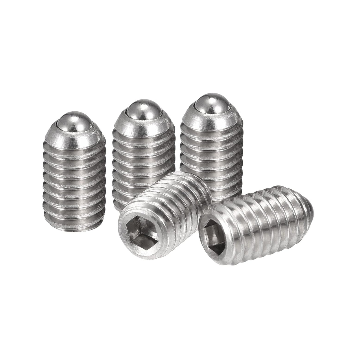 Ball Point Set Screws, M6 x 10mm 304 Stainless Steel Metric Spring Hex Socket Screw 10pcs