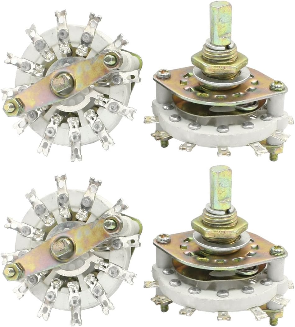 4pcs 1P11T 1 Pole 11 Way One Deck Band Channel Rotary Switch KCZ111