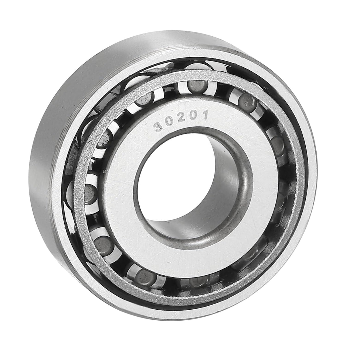 30201 Tapered Roller Bearing Cone and Cup Set, 12mm Bore x 32mm OD x 11mm Thick, Chrome Steel Taper Bearing Set, ABEC-3