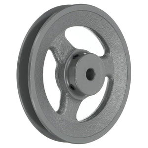BK60-1/2 V-Belt Sheave 1/2"Bore 5.75"OD Single Groove Web Sheave Bored-to-Size Sheave, Cast Iron, Belt Section for 3L or B Belt