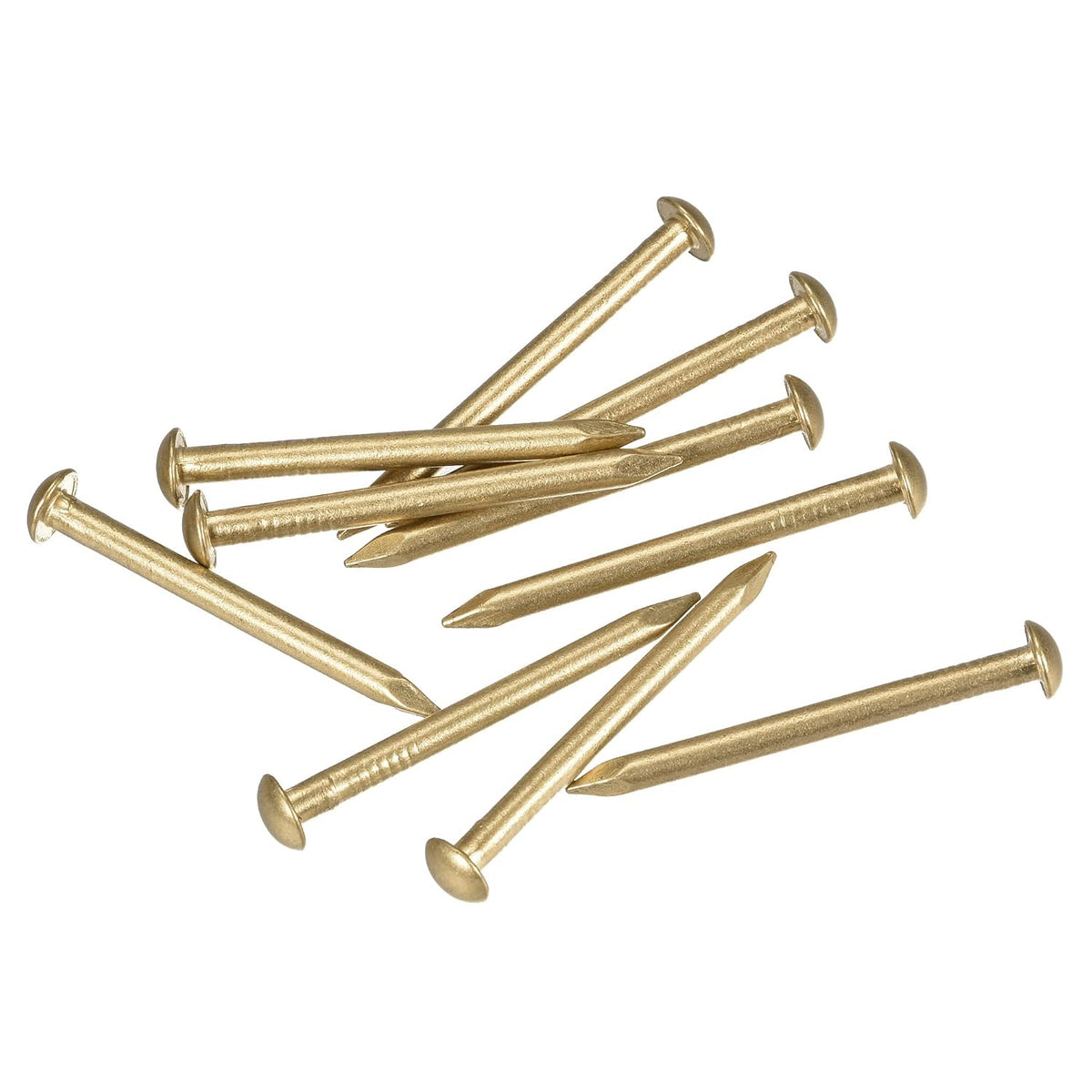 Small Tiny Brass Nails 2.8x35mm for DIY Decorative Pictures Wooden Boxes Household Accessories 10pcs