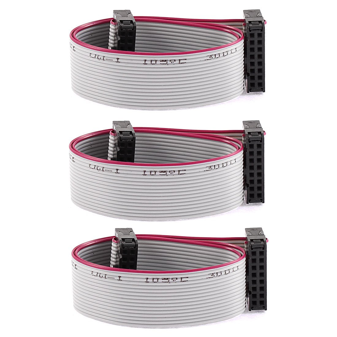 IDC Connector Flat Ribbon F/F 16 Pins Cable, 2.54 mm Pitch, 30 cm, 3 Pieces