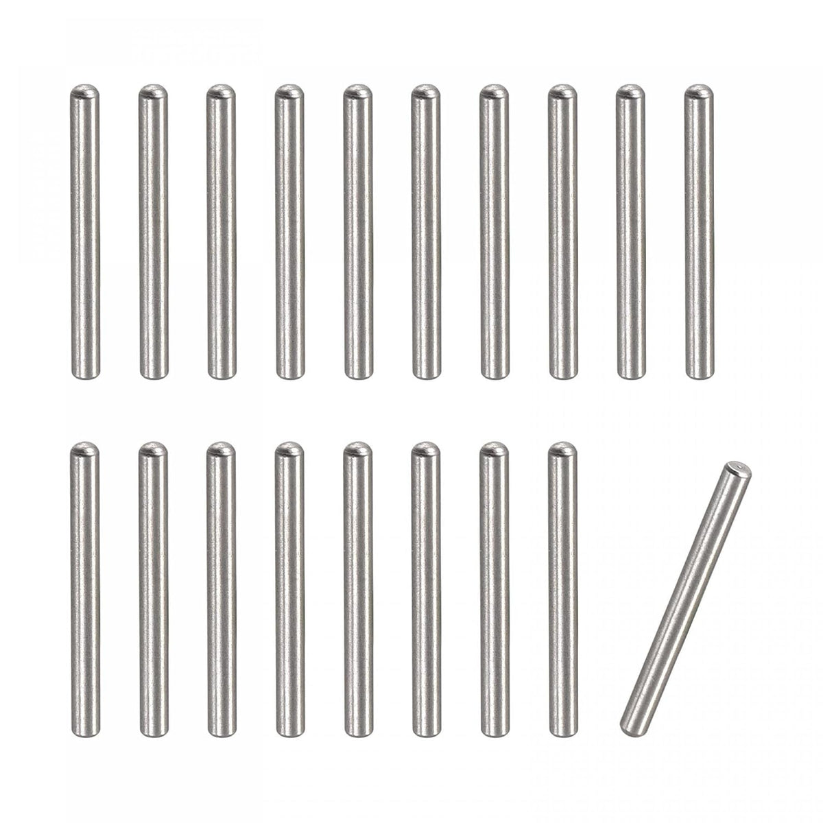 1.5x15mm Dowel Pins, 20pcs 304 Stainless Steel Round Head Flat Chamfered End Dowel Pin Bunk Bed Pins Shelf Pegs Support Shelves Fasten Elements