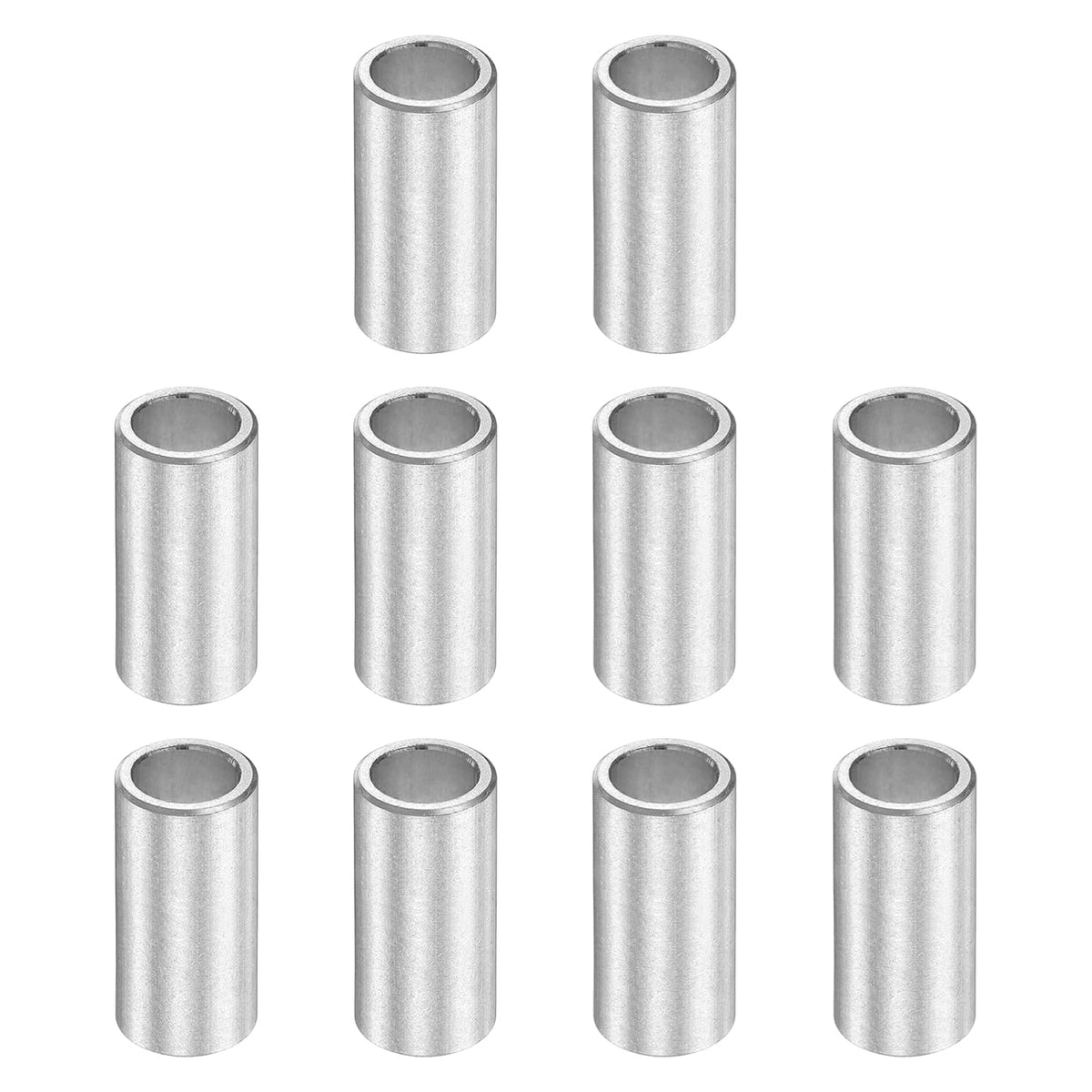 10Pcs Aluminum Spacer 7/16" OD x 5/16" ID x 7/8" Length Screw Standoff Bushing Plain Finish Unthreaded Round Metal Spacer for Screws Bolts and Rods, Silver