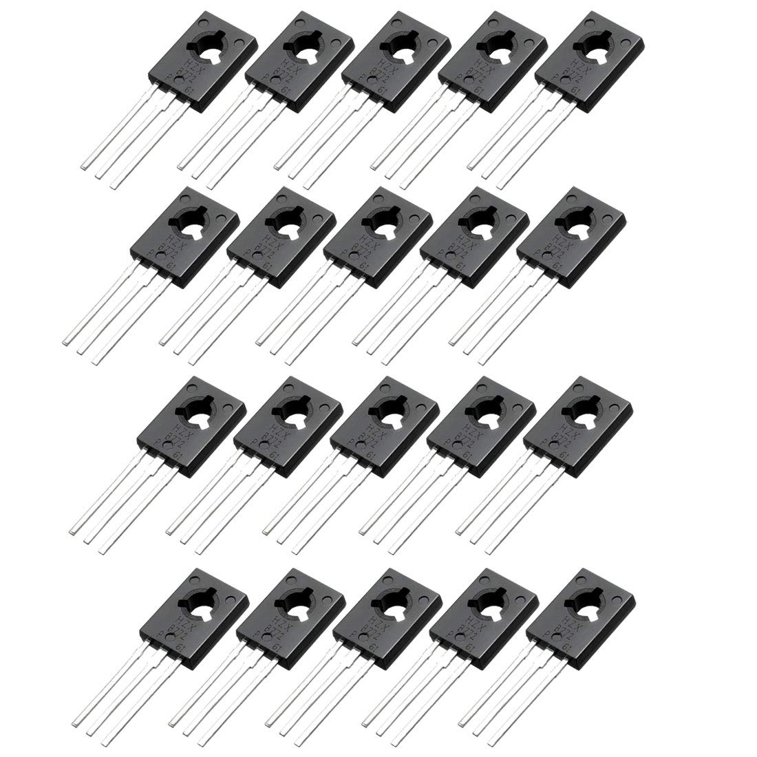20Pcs B772 Transistor TO-126 PNP 3 Pins PCB Through Hole Bipolar Transistor 30V 3A