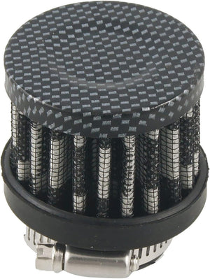Auto Car Carbon Fiber Rubber End Clamp on 25mm 1" Intake Air Filter