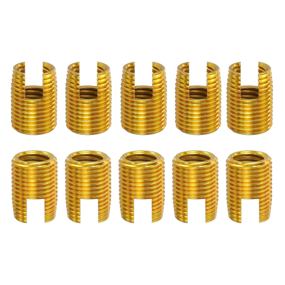 Self Tapping Threaded Inserts, 15pcs M12-1.75 Female to M16-1.5 Male Carbon Steel Slotted Thread Repair Inserts Nuts, 22mm Long