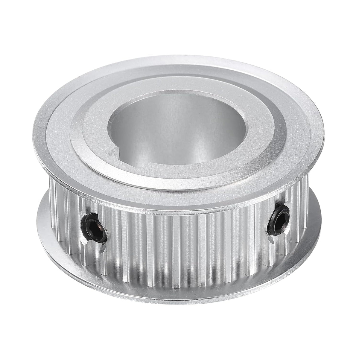 5M-32T-1B Timing Belt Pulley 1" Bore, 32 Teeth Aluminum Alloy Synchronous Wheel with Keyway, Pitch 5mm Tooth for 15mm Width Belt