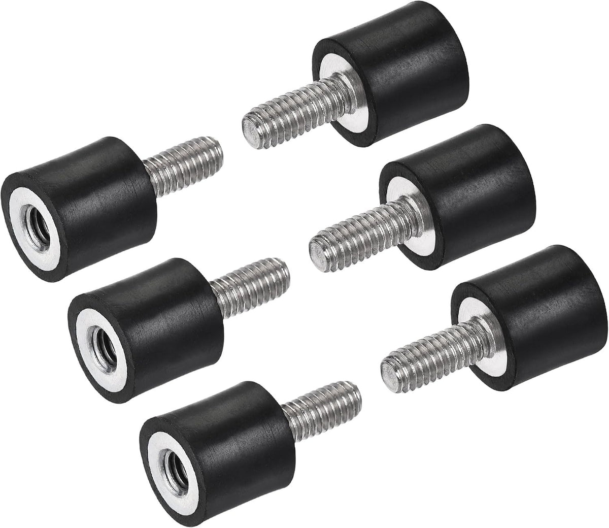 M4 Rubber Mounts, 6pcs Male/Female Vibration Isolator Shock Absorber, for Garage Motor Air Compressor Car Boat Bobbins, D10mmxH10mm