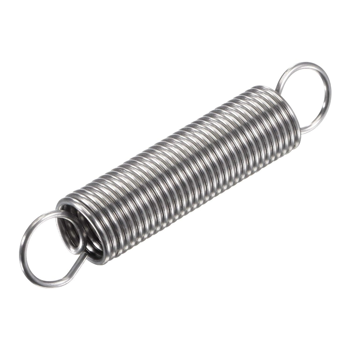 Compression Spring,15mm OD,1.5mm Wire Size,128mm Extended Length,80mm Free Length,Spring Steel,8.6Lbs Load Capacity,Silver