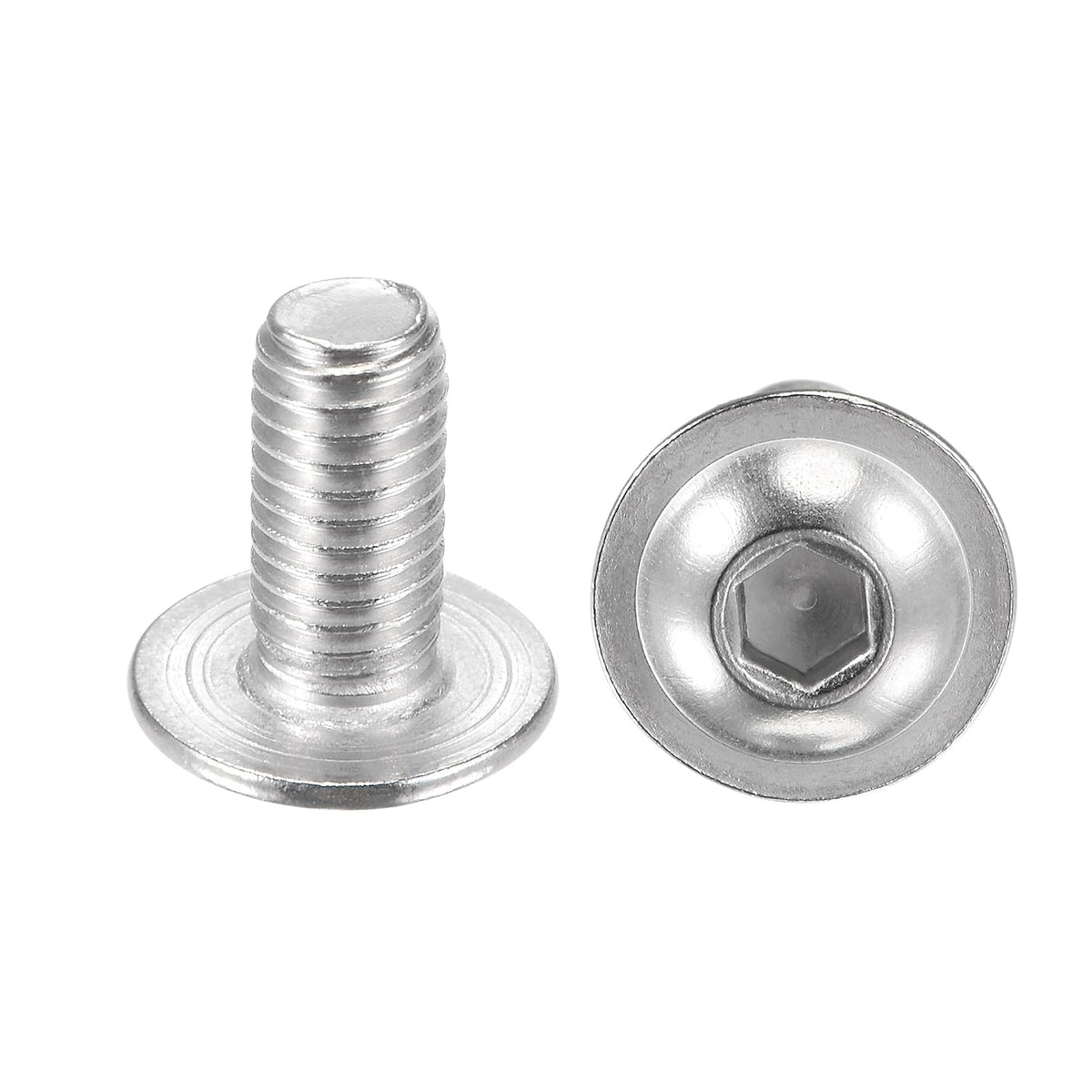 Flanged Button Head Socket Cap Screws, M8x20mm Hex Socket Drive Screw, 304 Stainless Steel Fasteners Bolts, Fully Threaded Machine Screw 20Pcs