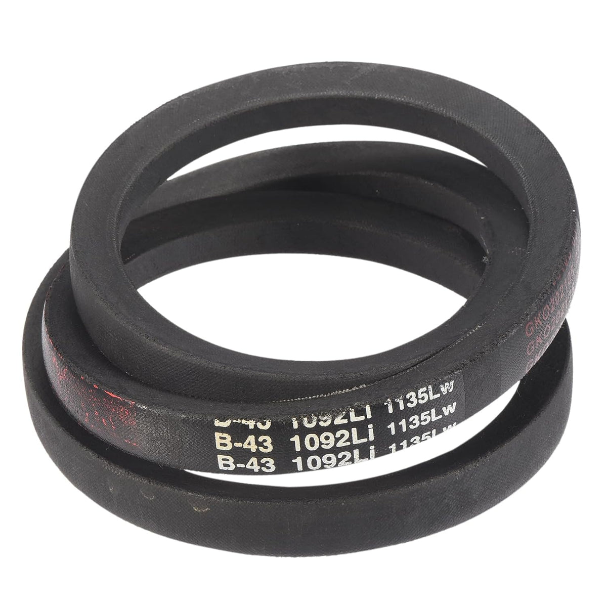 3 Pack B-43 Classic Wrapped V-Belt, 46" Outside Circumference, Black, Industrial Rubber V-Belt for Industrial Machinery Equipment