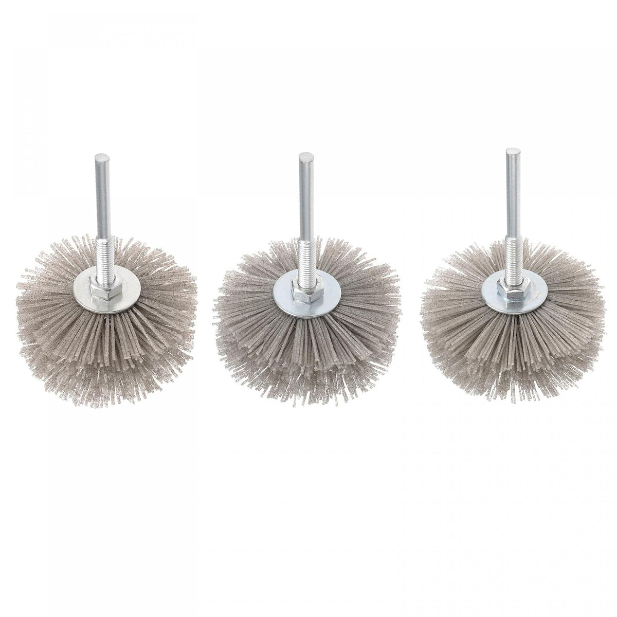 Nylon Wheel Brush 120/180/240 Grits Abrasive Grinding Head with 6mm Threaded Shank