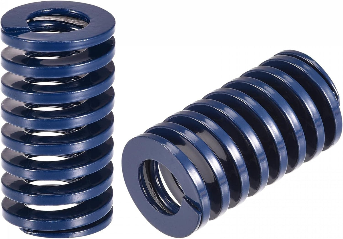 3D Printer Die Spring, 2pcs 20mm OD 35mm Long Spiral Stamping Light Load Compression Mould Die Springs for 3D Printer Electric Part, Blue