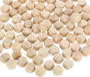 200pcs Round Wood Balls 10mm Diameter Unfinished Solid Wooden Spheres, Natural Wood Craft Balls for DIY Craft Projects Art Ornaments