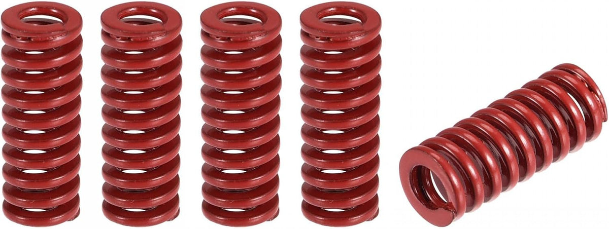 3D Printer Die Spring, 5pcs 8mm OD 20mm Long Spiral Stamping Medium Load Compression Mould Die Springs for 3D Printer Electric Part, Red