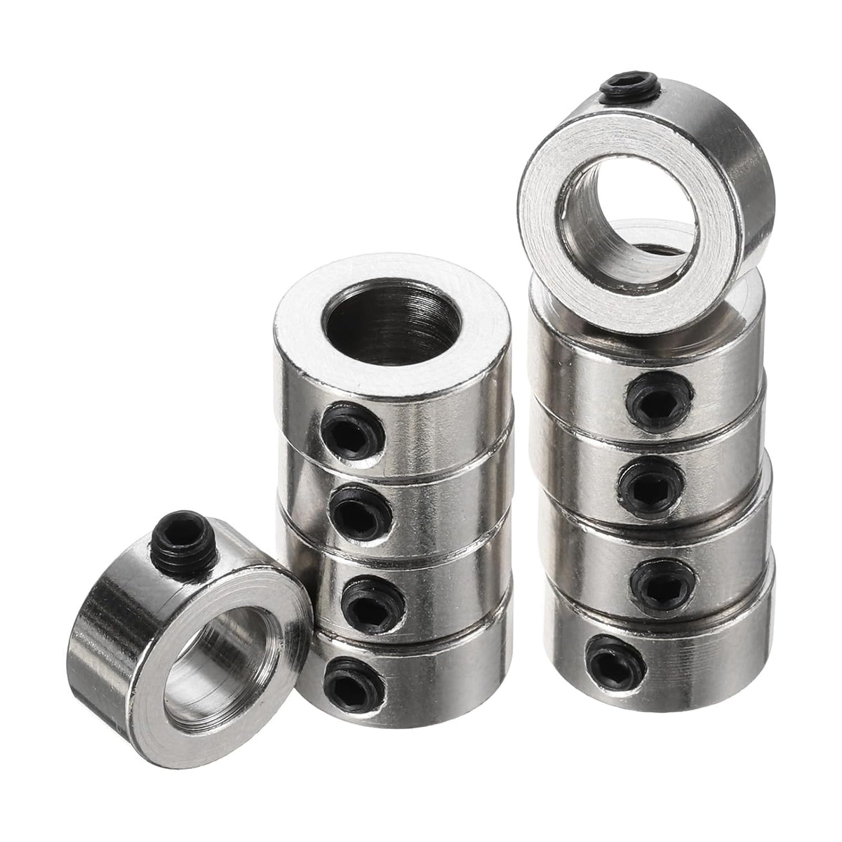 10pcs 6mm Shaft Lock Collar T6 Lead Screw Lock Ring, Stainless Steel Set Screw Collars