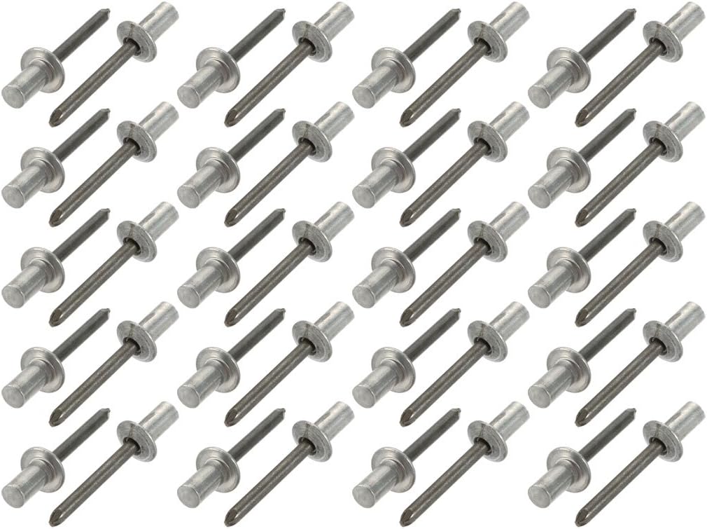 6.4mmx13mm Aluminum Round Dome Head Closed End Blind Rivets Fastener 40pcs