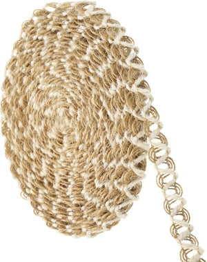 10 Yards 0.4 inch Burlap Ribbon Natural Jute Burlap Lace Craft Ribbon Rustic Ribbon for DIY Sewing Crafts Gift Wrapping Home Decor Wreath