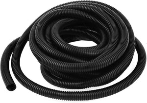 5.8 M 10 x 13 mm PP Flexible Corrugated Conduit Tube for Garden,Office Black