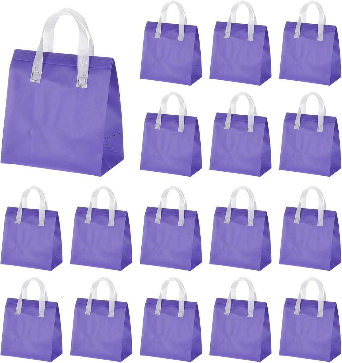 25pcs Insulated Take Out Bags, 9.4" x 5.9" x 10.2" Insulated Take Away Bags Thermal Disposable Lunch Bags Disposable Cooler Bags for Hot Cold Food Catering Grocery Picnic Purple