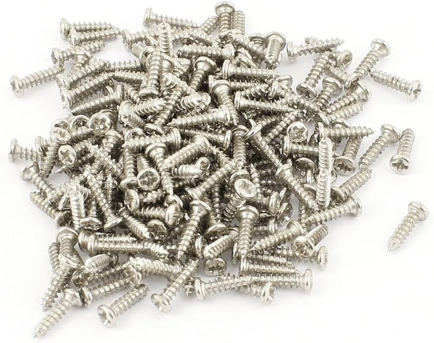 200pcs Magnetic Crosshead Phillips Pan Head Screws Bolt M2 x 8mm