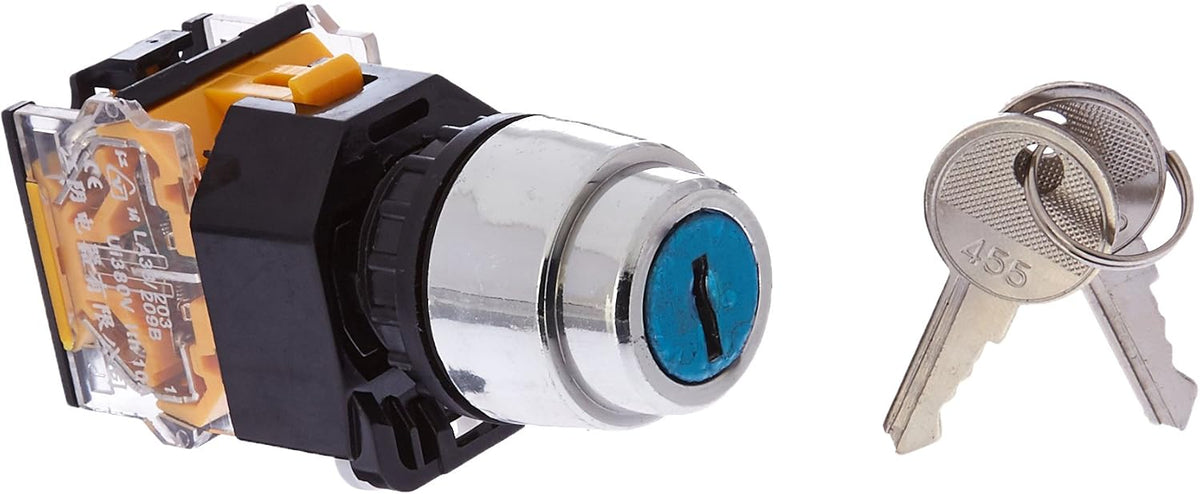 On/Off/On Three 3 Position Rotary Selector Key Lock Switch 10A 380V AC