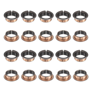 20Pcs Flanged Sleeve Bearings, 20mm Bore x 23mm OD x 10mm Length x 30mm, Sintered Bronze Wrapped Oilless Bushings