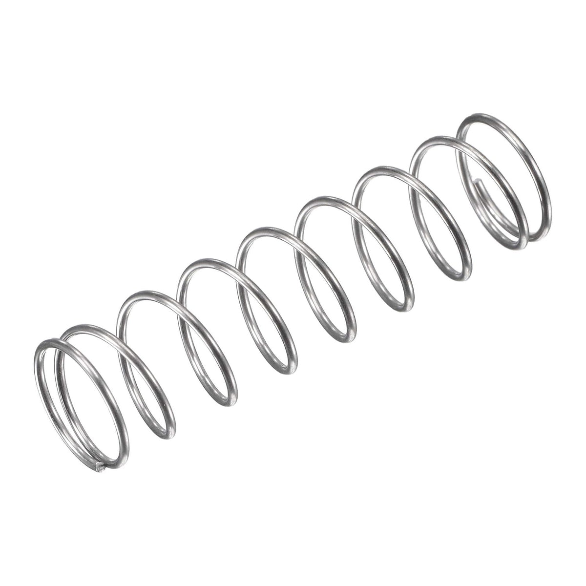 Compression Spring,304 Stainless Steel,11mm OD,0.8mm Wire Size, 24mm Compressed Length,40mm Free Length,11N Load Capacity for Home Projects, Silver Tone, 20pcs