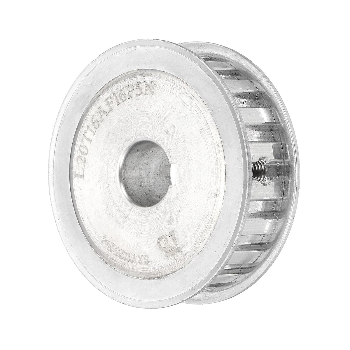 L-Type (3/8" Pitch) Timing Belt Pulley 20 Teeth 16mm Bore Fit for 0.5" Belt Width, P20L050-B16/5 * 2.3 Aluminum Alloy Synchronous Wheel for 3D Printer, CNC Machines, DIY Projects