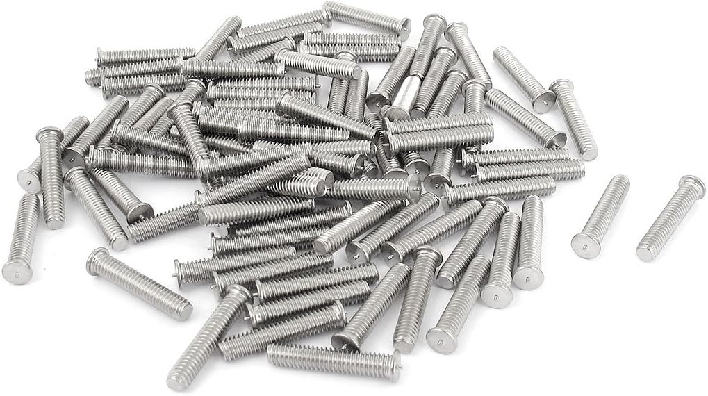 M4x20mm 304 Stainless Steel Welding Stud Machinery Screws 100Pcs
