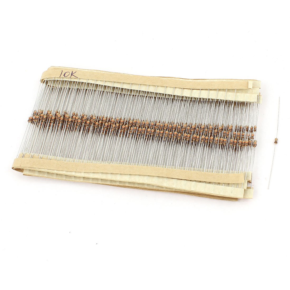 400 Pcs 10K Ohm 1/8W 5% Tolerance Axial Leads Carbon Film Resistors