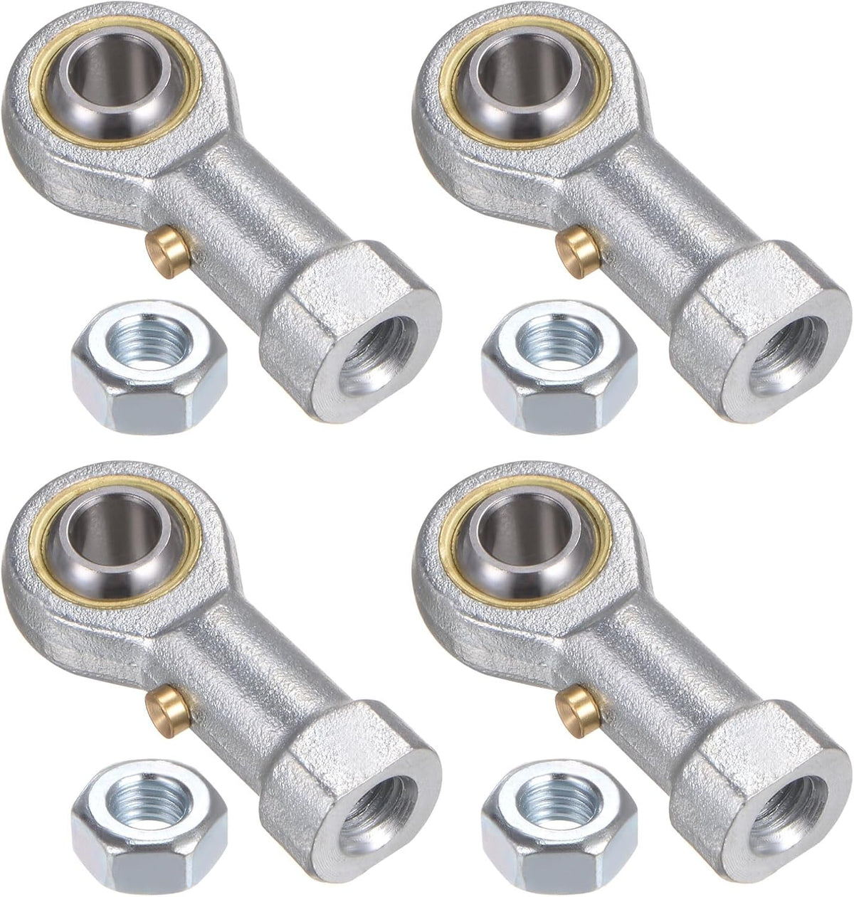4pcs PHSB4 1/4" Rod End Bearing 1/4"-28 UNF Female Right Hand Thread, Bearing Steel Rod End Joints with Jam Nut
