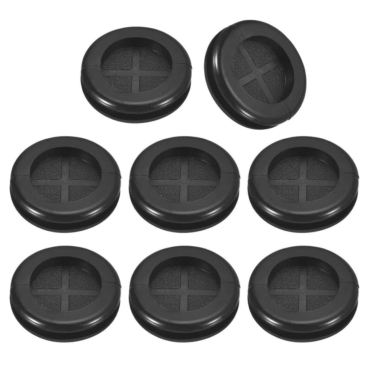 32Pcs Rubber Grommets 7/8" (22mm) Drill Hole, 3/4" (18mm) ID Double Sided Hole Plugs Ring Gasket for Firewall Cable Wire Protecting, Black
