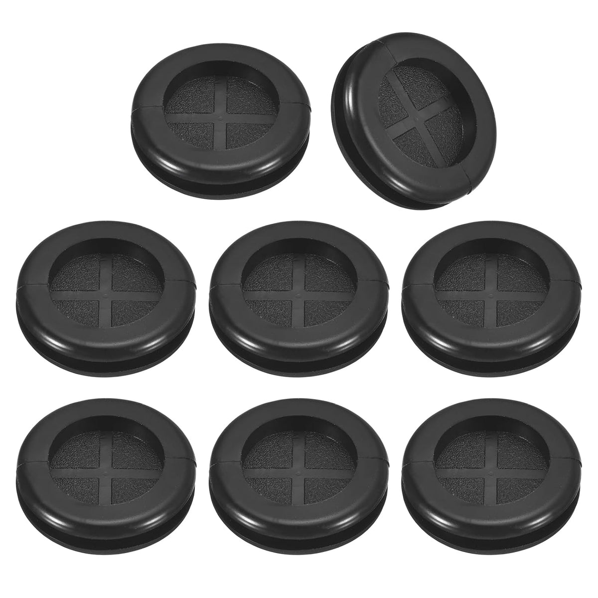 24Pcs Rubber Grommets 7/8" (22mm) Drill Hole, 3/4" (18mm) ID Double Sided Hole Plugs Ring Gasket for Firewall Cable Wire Protecting, Black