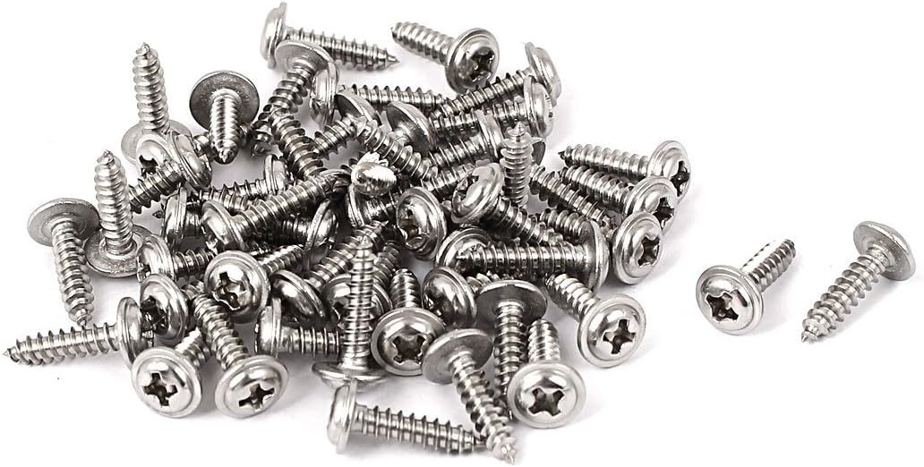 3mmx12mm Phillips Flat Head Sheet Self Tapping Screws 50 Pcs
