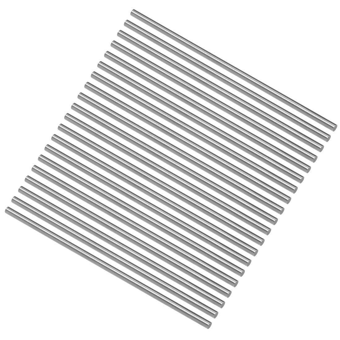 Round Steel Rod, 3mm HSS Lathe Bar Stock Tool 100mm Long, for Shaft Gear Drill Lathes Boring Machine Turning Miniature Axle, Cylindrical Pin DIY Craft Tool, 20pcs