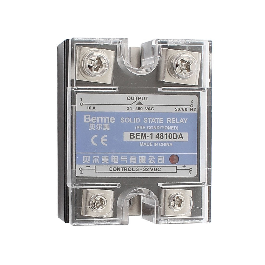 Solid State Relay Module, BEM-1 4810DA DC-AC 25A 3-32VDC/24-480VAC