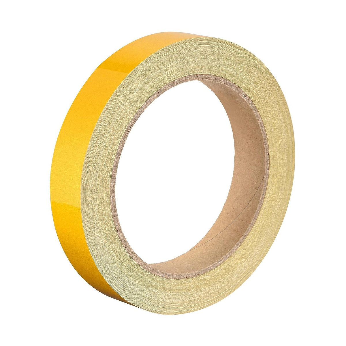 Reflective Tape Yellow, 20mm x 25m, Outdoor Waterproof Warning Tape for Bikes, RV, and Boat Striping Marking