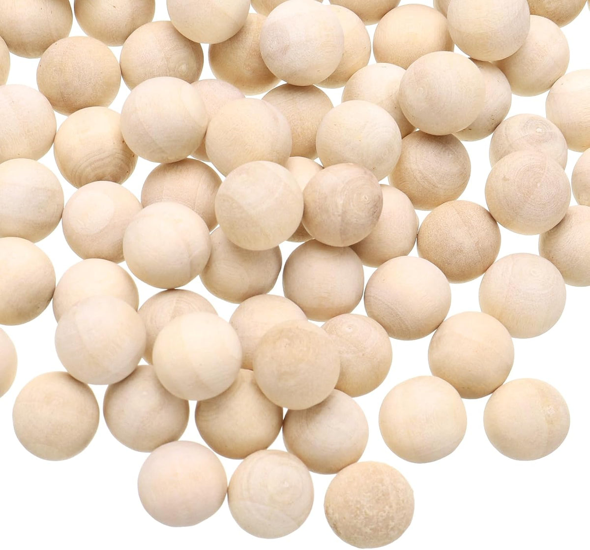 100 Pcs Wooden Round Balls 3/8" (10mm) Unfinished Small Wood Balls, Natural Wood Spheres for Crafts, Arts and DIY Project