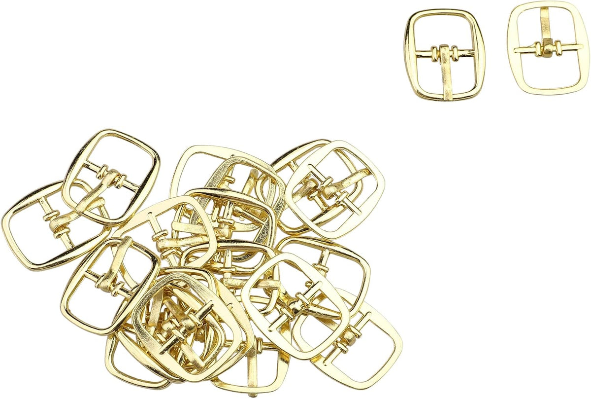 LinkMejor Metal Rectangle Shape Single Prong Pin Needle Shoes Clips Buckles