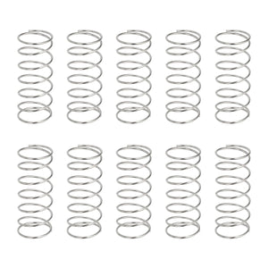 10Pcs Compression Springs, 0.9mm Wire Diameter x 15mm OD x 35mm Length 304 Stainless Steel Extension Spring Ballpoint Pen Pressure Springs for Shop Home Repairs, Silver