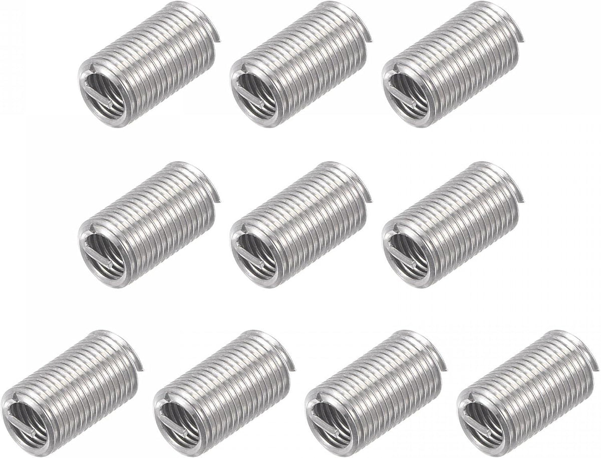 Wire Thread Inserts 1/4-28 UNF 3.0D 304 Stainless Steel Helical Type Coiled Wire Screw Repair Threaded Sleeve Steel Sheath 10pcs