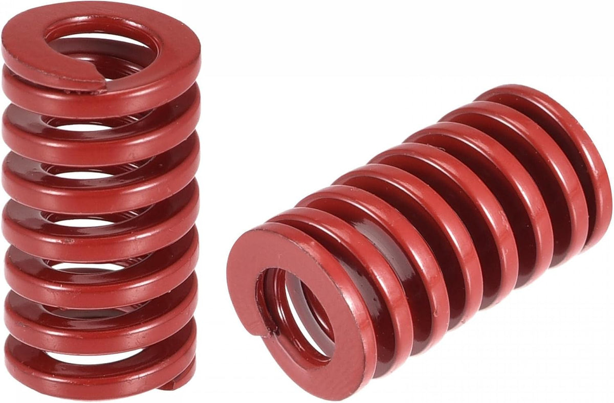 3D Printer Die Spring, 2pcs 12mm OD 25mm Long Spiral Stamping Medium Load Compression Mould Die Springs for 3D Printer Electric Part, Red