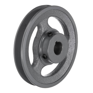AK51-3/4 V-Belt Sheave 3/4"Bore 4.95"OD Single Groove Web Sheave Bored-to-Size Sheave, Cast Iron, Belt Section for 4L or A Belt