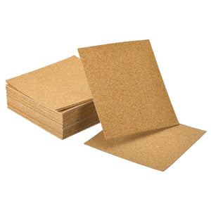 50pcs Self Adhesive Cork Coasters 4 x 4 x 0.08 Cork Mats Cork Tiles Cork Backing Sheets Mini Cork Board for Coasters and DIY Crafts, Square