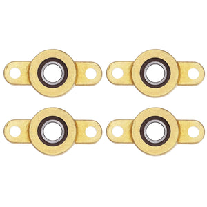 4Pcs TF08 Pillow Block Bearings for 8mm Diameter Shaft, Self Aligning 2-Bolt Flange Bearing, Copper Housing, (ABEC 3)