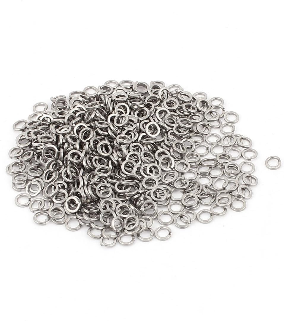 500pcs 304 Stainless Steel M3 Split Lock Spring Washer Ring Gasket